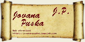 Jovana Puška vizit kartica